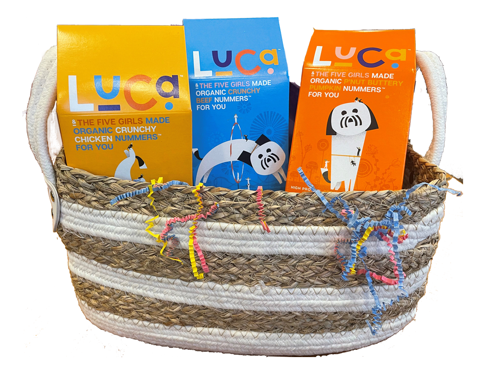 Organic dog gift baskets best sale